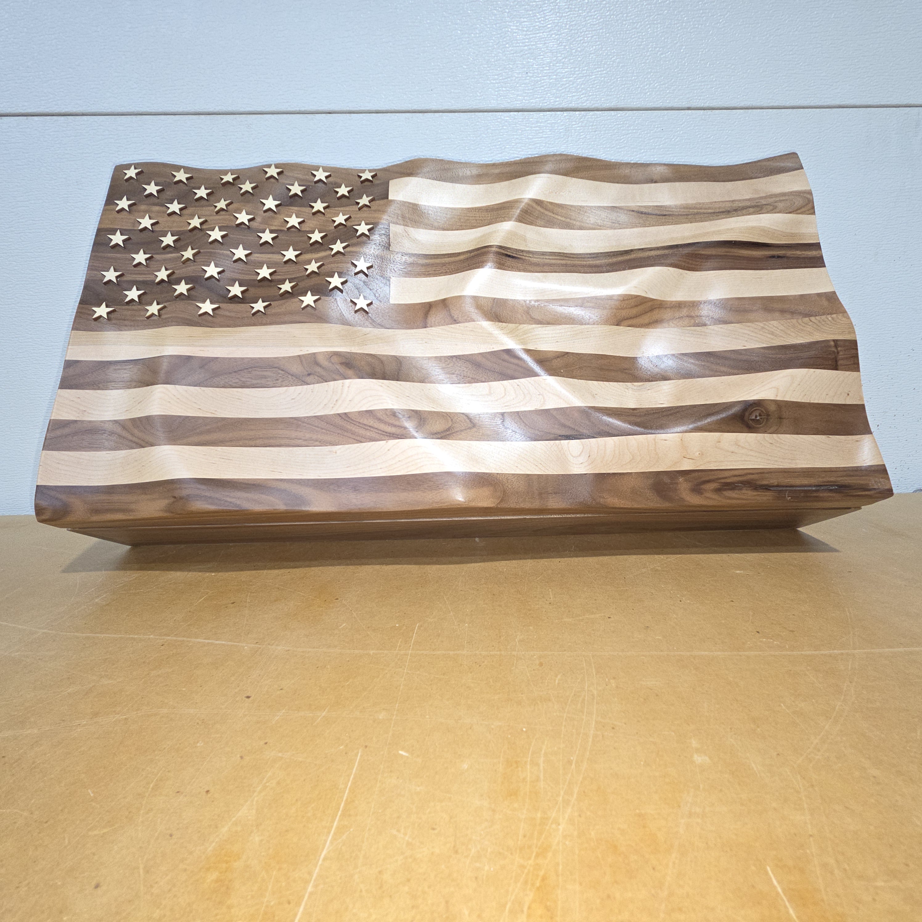🇺🇸 Large Handcrafted Hidden Gun Concealment Flag Case