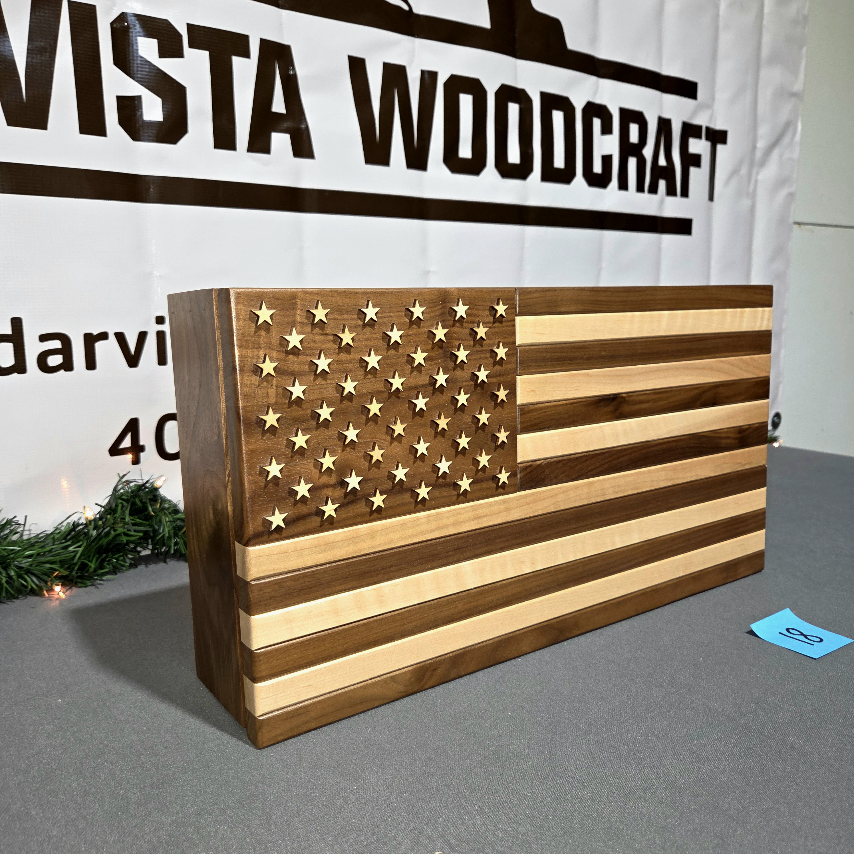 18" Walnut/Maple Flag Concealment Case